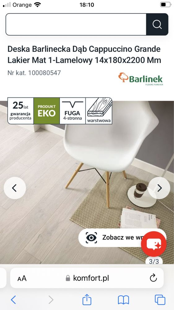 Deska podłgowa Barlinek Oak Cappuccino Grande 5m2