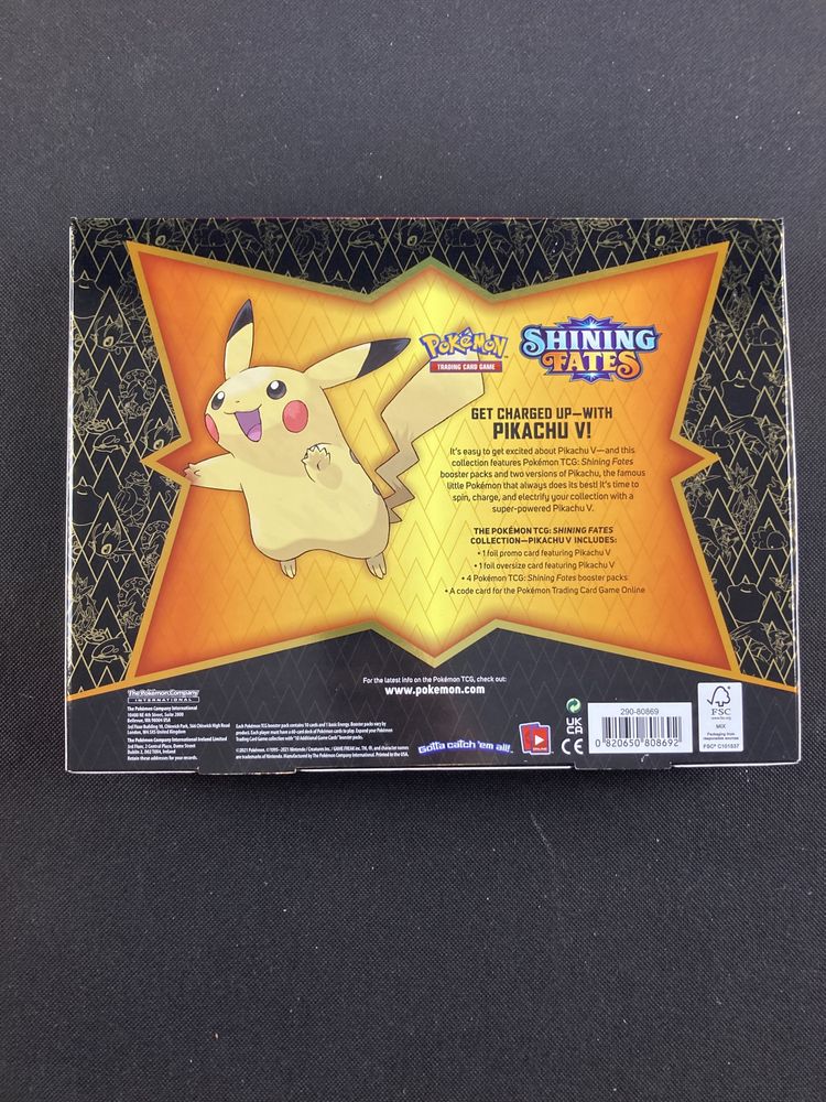 Pokemon Pikachu V Box Shining Fates Sealed
