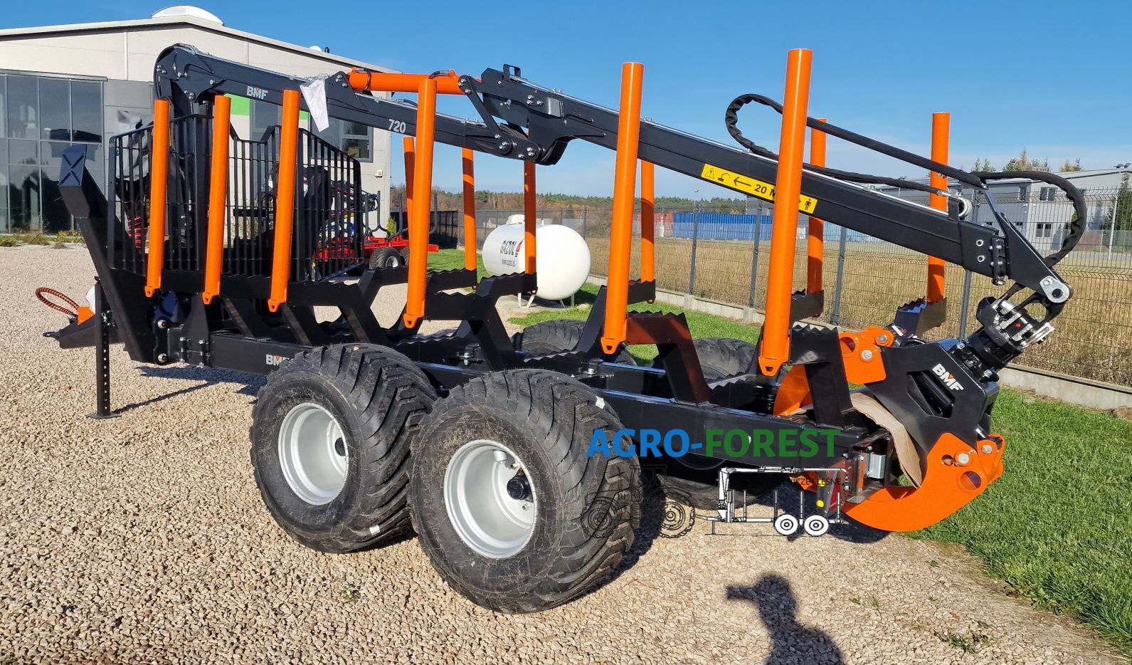 Nowa Przyczepa Leśna BMF 10T2Pro720 7.2m • 6Par | 10T - Leasing 24h