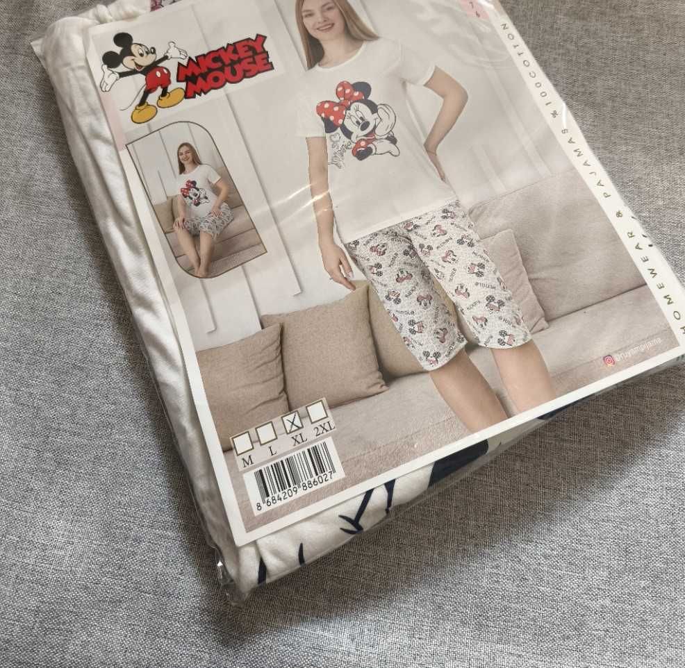 Komplet nocny piżama dla kobiet Minnie nowa spodnie XL