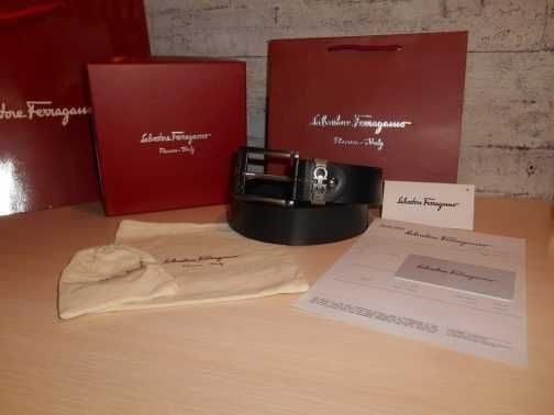 Salvatore Ferragamo pasek firmowy, skóra naturalna, Włochy 178