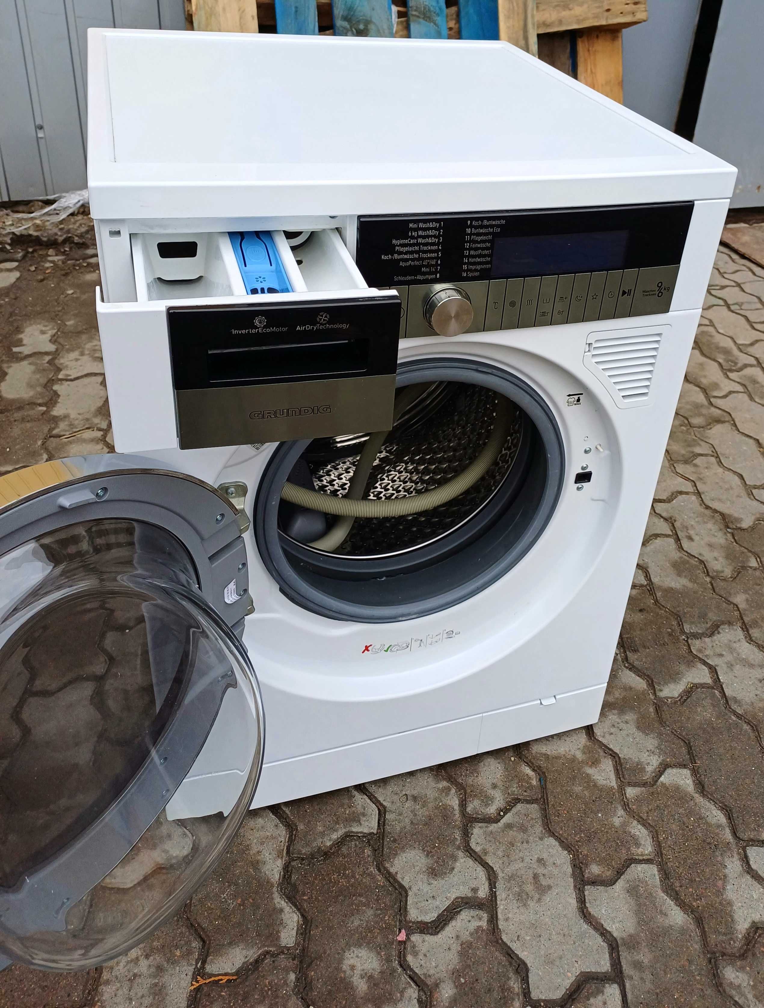 Пральна машина з сушкою Grundig GWD 59405 9/6 кг текстове меню