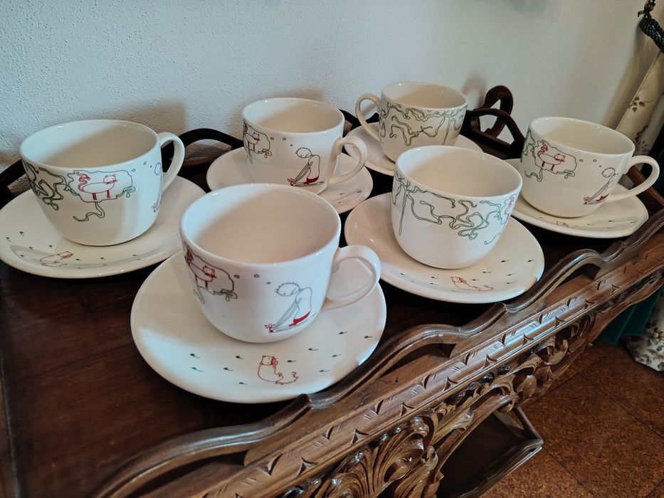 Conjunto de 6 Chávenas Almoçadeiras Vista Alegre