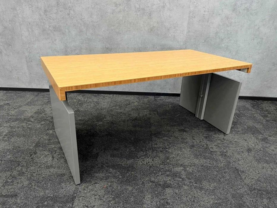 Biurko bambusowe 160x80x74 cm - regulowane - jak nowe !