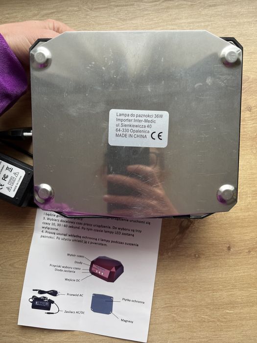 Lampa LED 36W do manicure hybrydowego