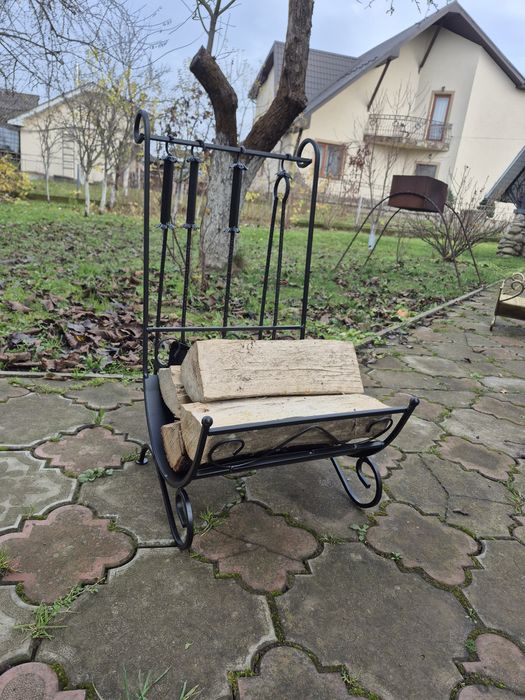 Підставка для каміну, кована підставка, камінна підставка для каміну