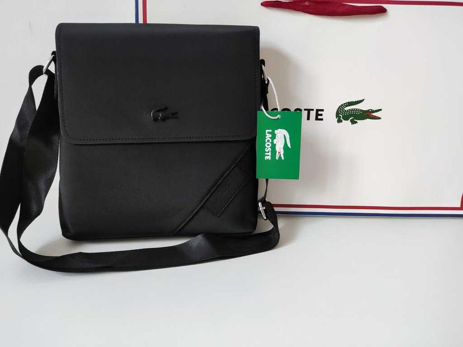 Lacoste męska torebka Listonoszka, skóra, Francja