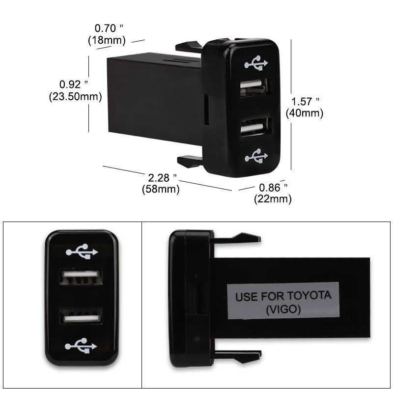 Адаптер зарядка в машину 2xUSB TOYOTA HiLux RAV4 VIGO