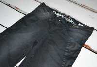 Desigual _ Czarne Jeansy Slim Skinny Rurki _ 26 Pas 70cm