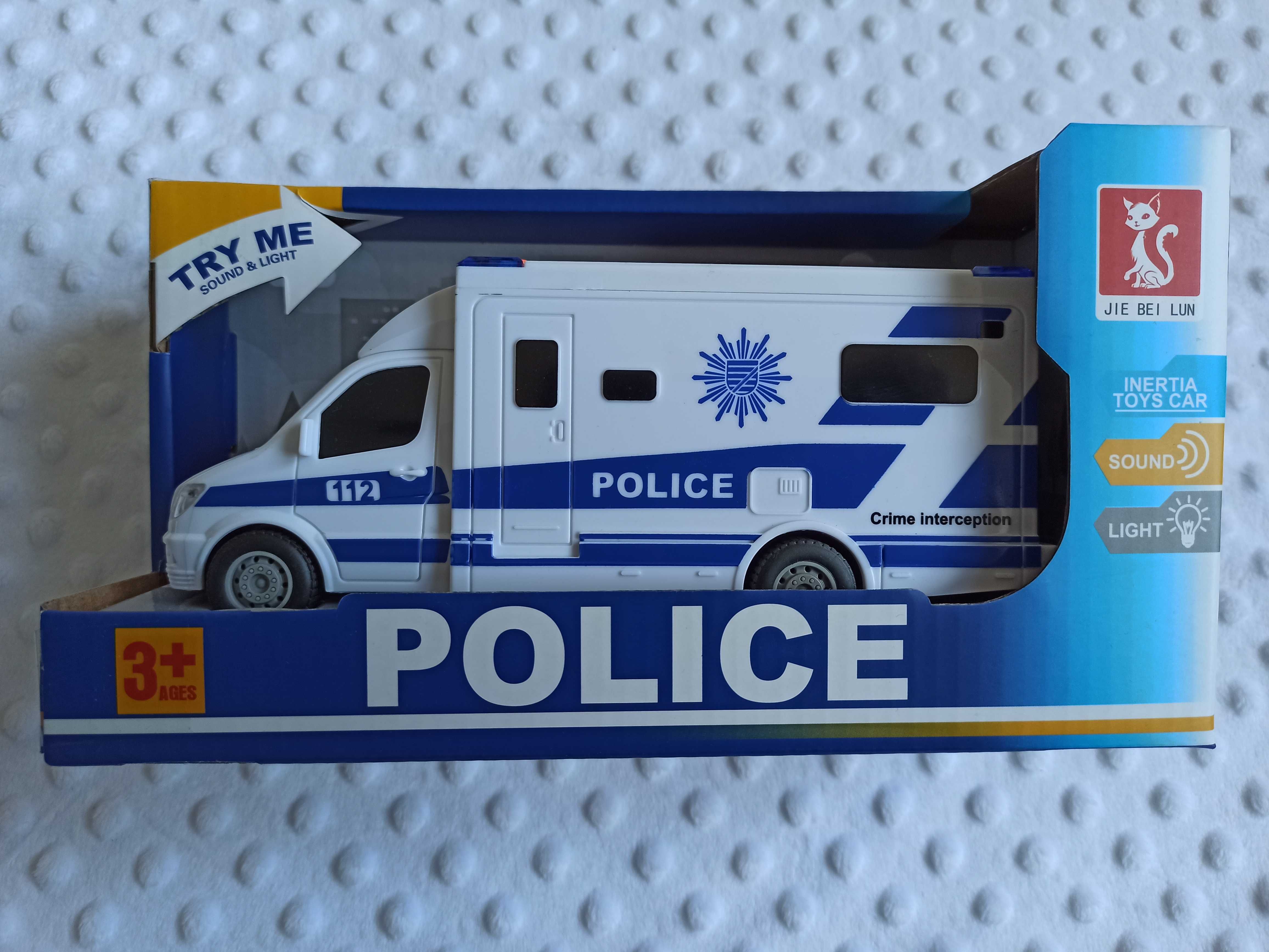 Zabawka samochód auto policyjny policja na baterie dźwięki światełka