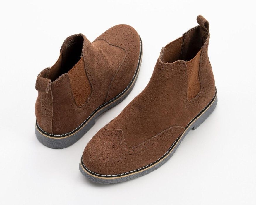 Високі туфлі замша Alpine Swiss Chelsea 42,5 - 43р, 275мм, НОВІ!