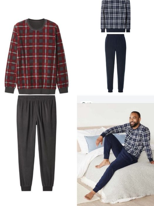 M-L-XL Тепла флісова чоловіча піжама, livergy.