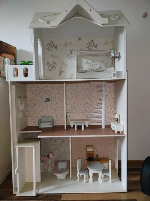 Domek dla lalek Barbie, myszek Maileg XXL z mebelkami