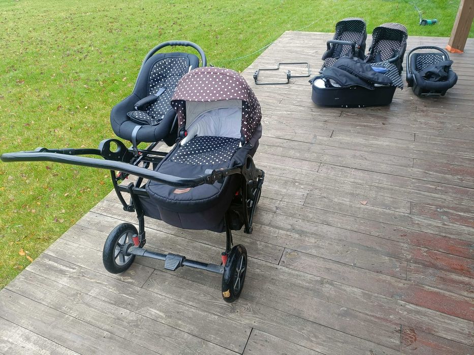 Wózek dziecięcy podwójny DORJAN bliźniaki lub rok po roku