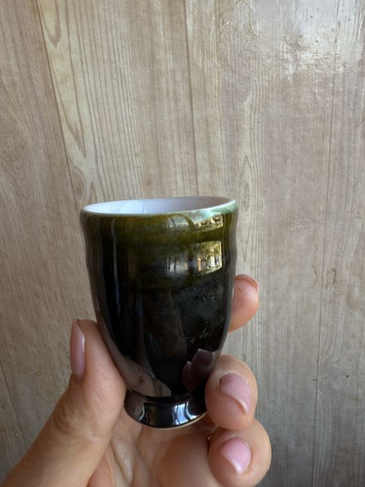 Вінтажні стопки чарки рюмки  Васильківська майоліка, обливна кераміка