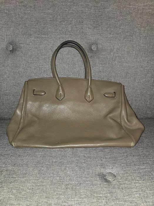 Torba skórzana kolor beżowy