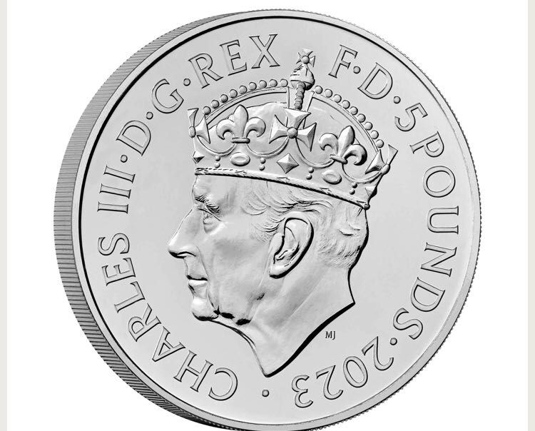 Монета Великобританії 5 фунтів Коронація Короля Карла ІІІ