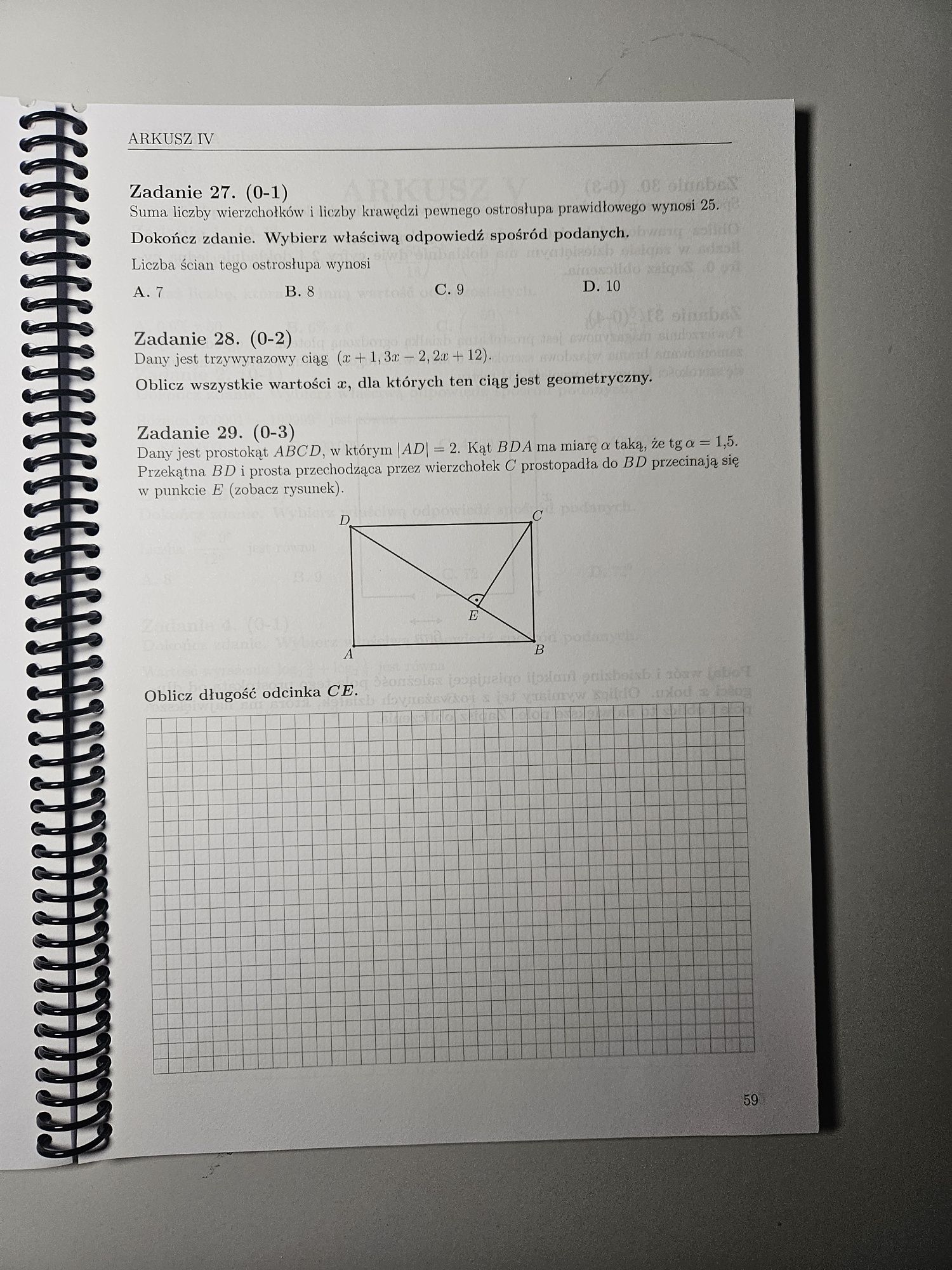 Arkusze maturalne Matura 2025 Matematyka Aksjomat poziom podstawowy