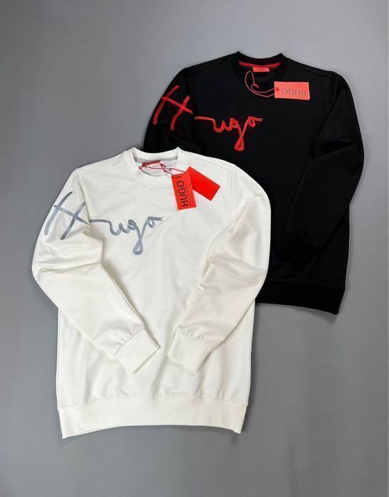 Свитшот Lacoste мужской батник белый черный