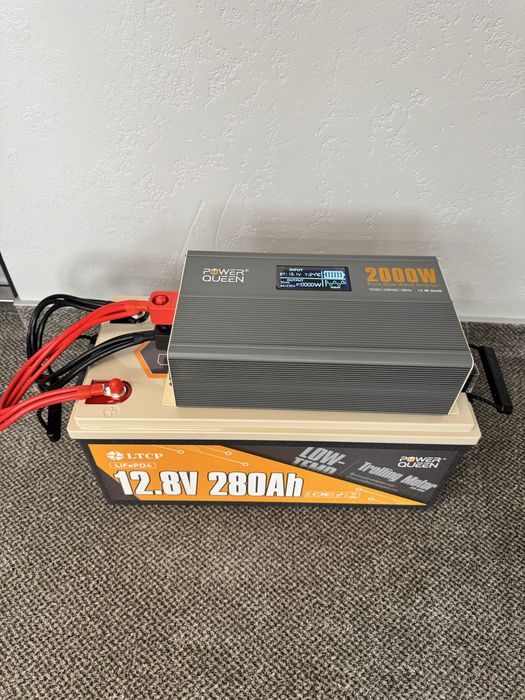 В наявності!!! 3.584kwh Lifepo4 Power Queen 12v 280ah