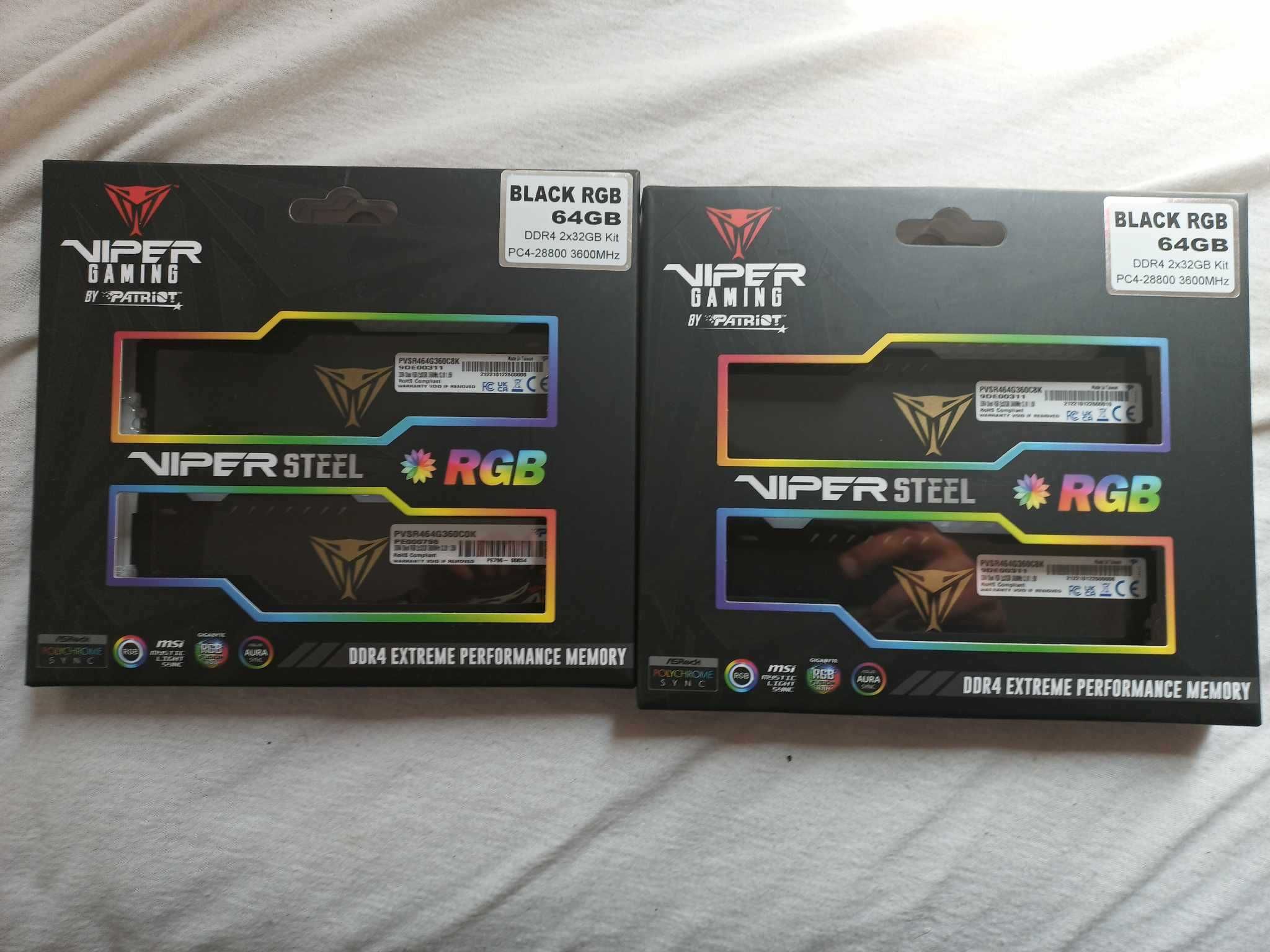 Viper Steel RGB, DDR4, 128 GB, 3600MHz,