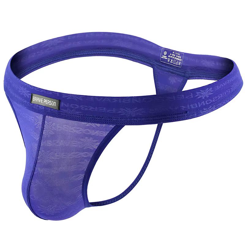 Męskie przeźroczyste stringi Brave Person - XL