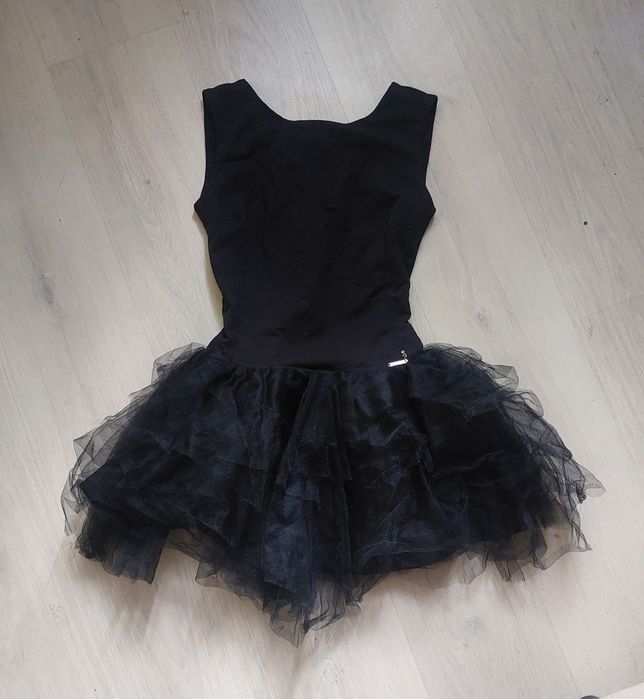 Nowa rozkloszowana sukienka z tiulem mała czarna XS by o la la!