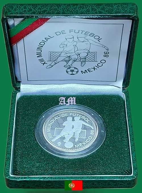 Portugal 100$00 (Escudos) Campeonato mundo futebol México Prata PROOF