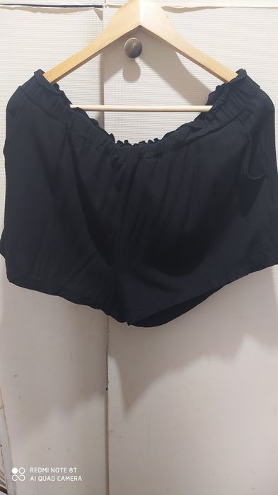 Szorty z wiskozy, spodenki czarne damskie r. 18(Primark)
