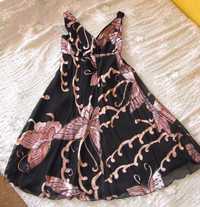 Zwiewna, rozkloszowana elegancka letnia sukienka firma LIPSY rozm 38 M