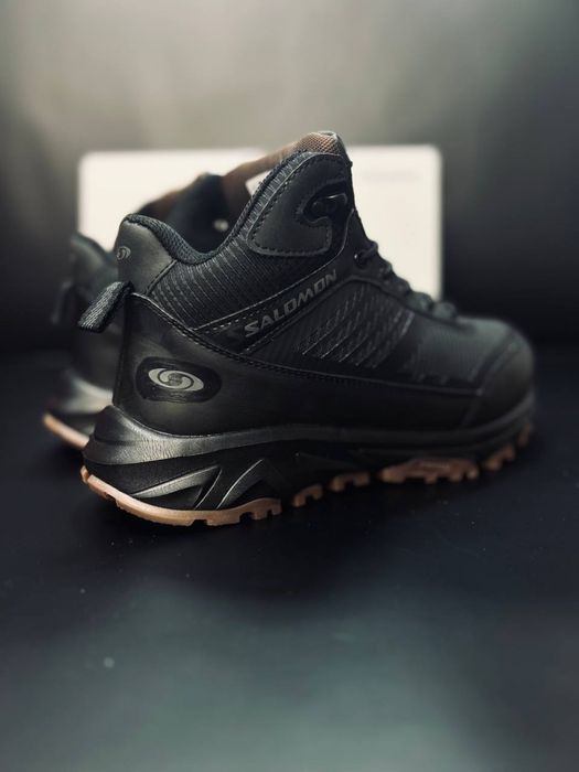 Ботинки мужские саломон Salomon / кожаные ботинки термо / не промокают