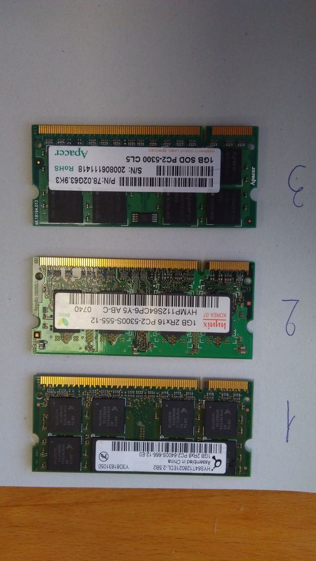 Оперативная память DDR2 1Gb, wifi модуль