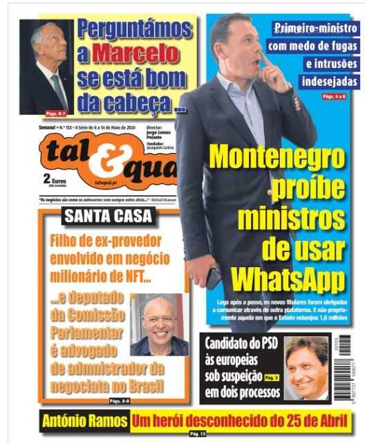 8 Jornais Tal & Qual de 2024 NOVOS (lote 2)