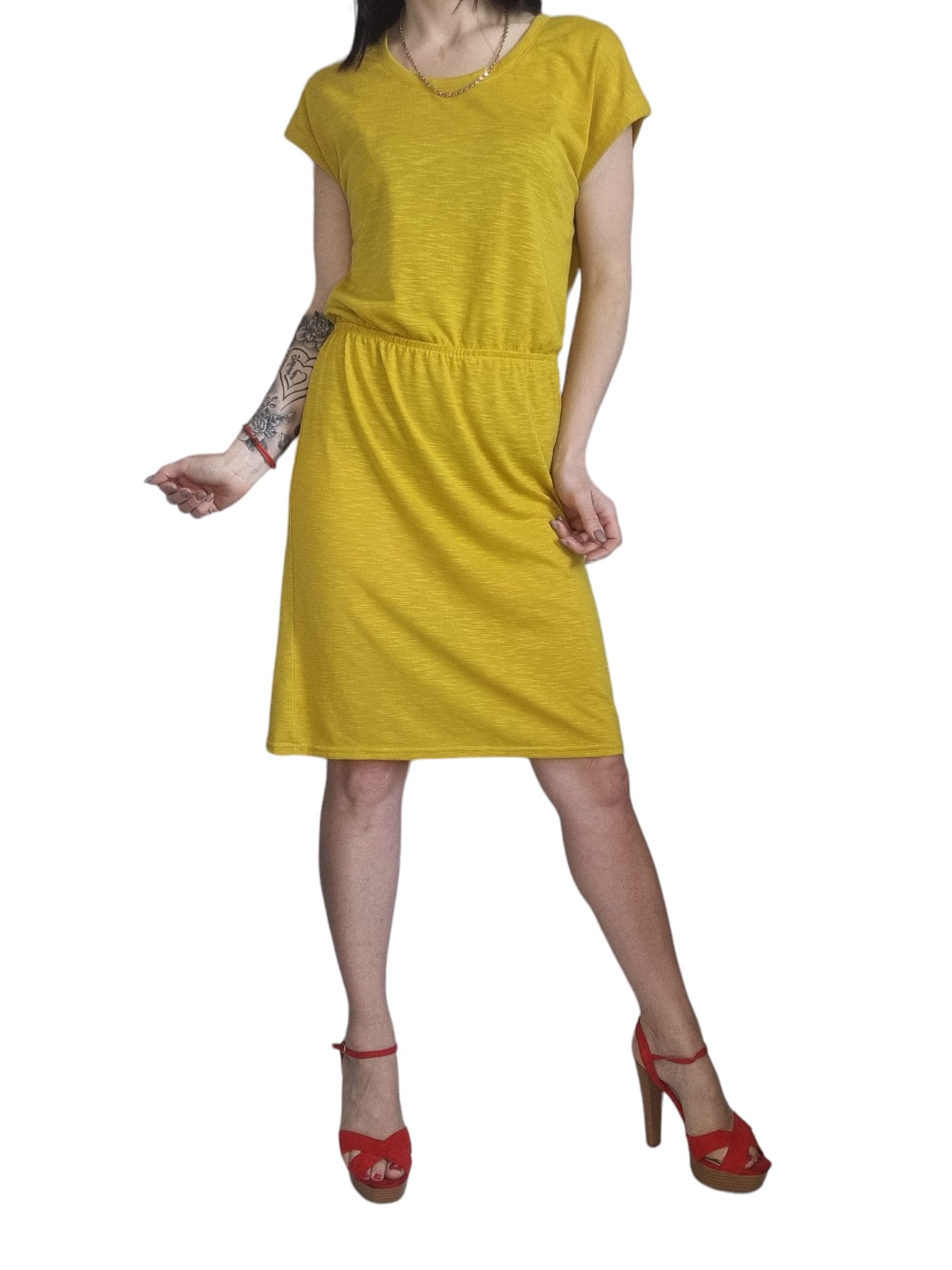 Żółta sukienka ichi Rozmiar L 40   #ichi
