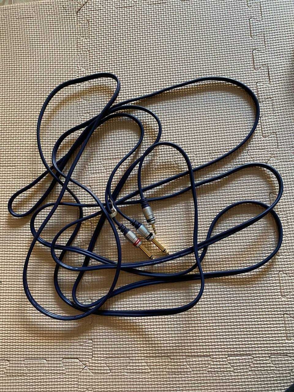 3.5mm TRS to 2x 6.35mm TS Audio Cable - 5m
