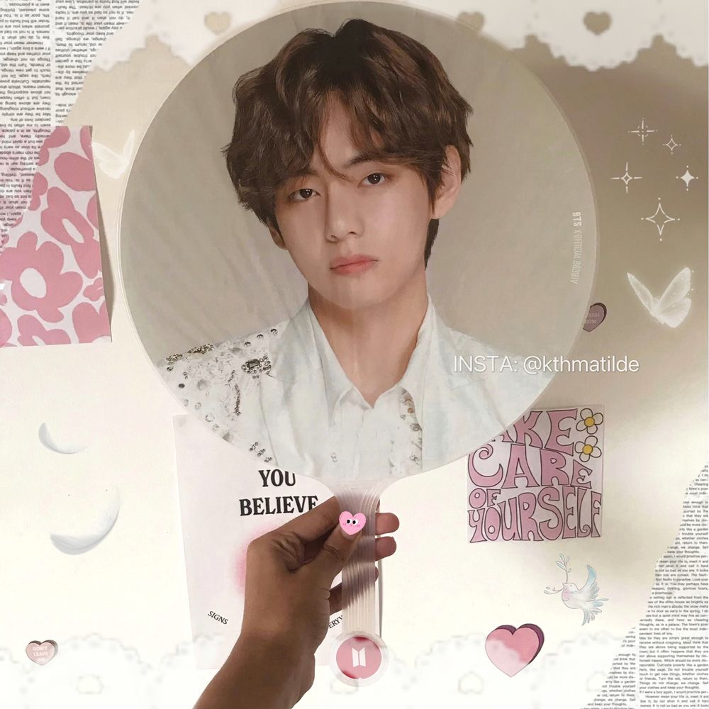 KPOP BTS V Taehyung Image Picket/Leque