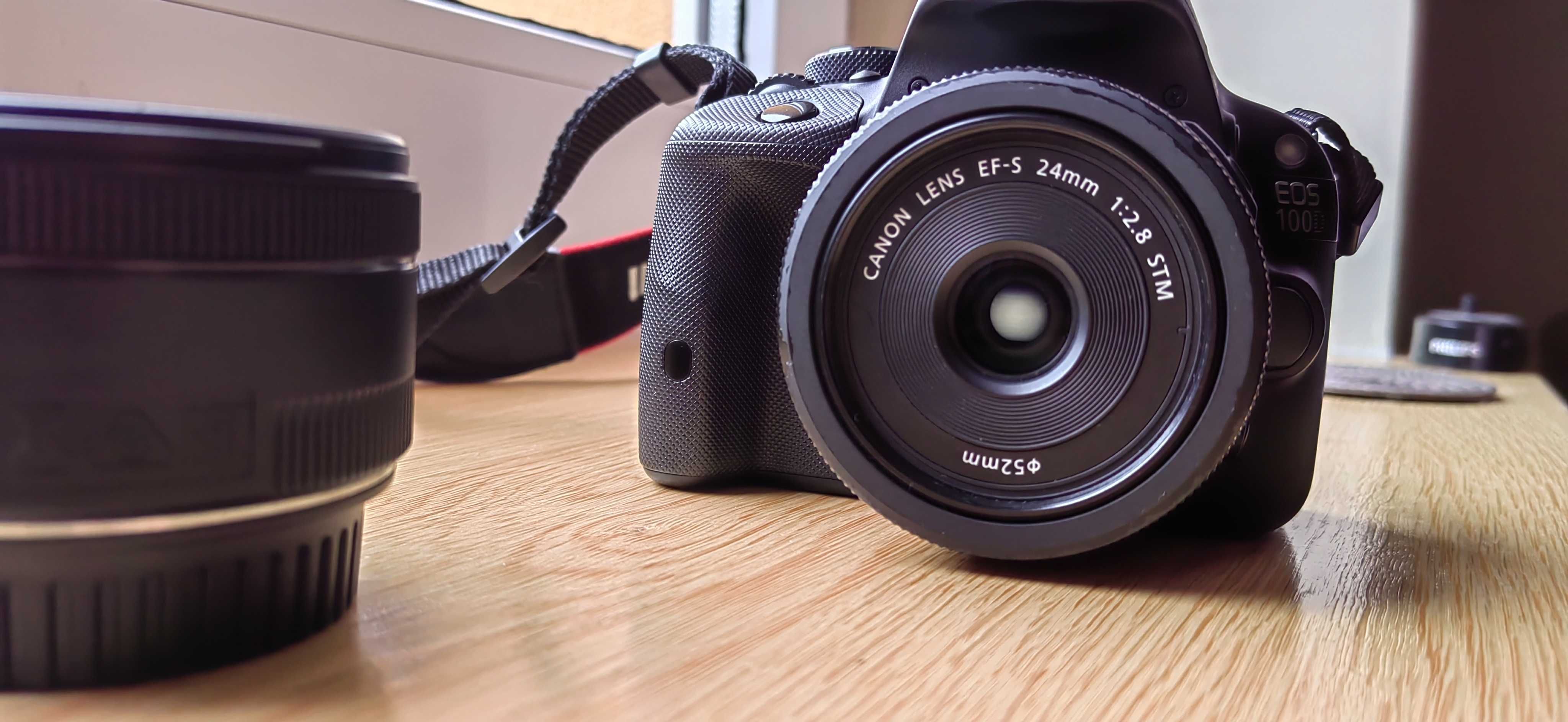 Canon eos 100D obiektyw Canon ef-s 24 2.8 stm i Canon ef 50 1.8 stm
