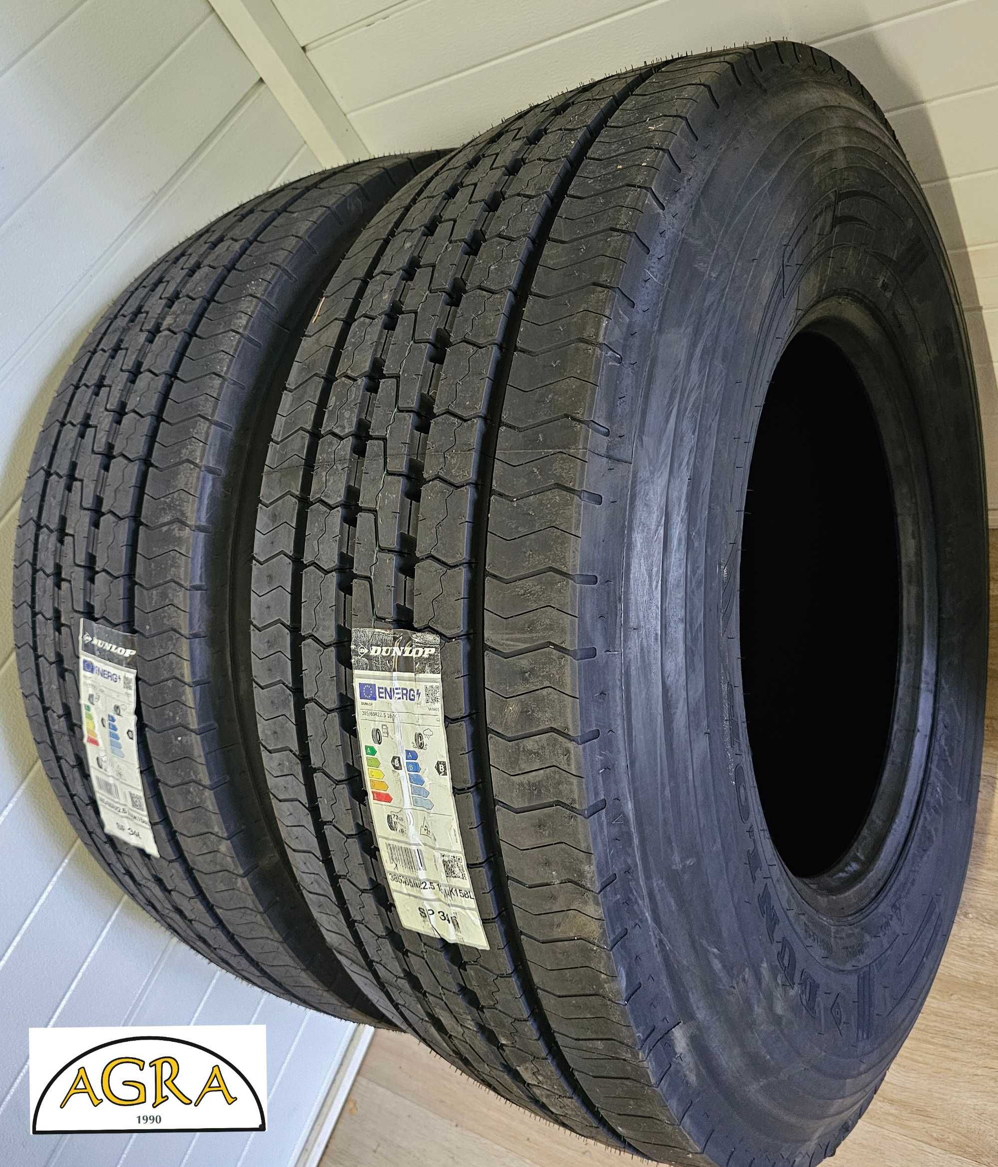 385/65r22.5 (1790netto) DUNLOP  SP346 opona przód prowadząca NOWA