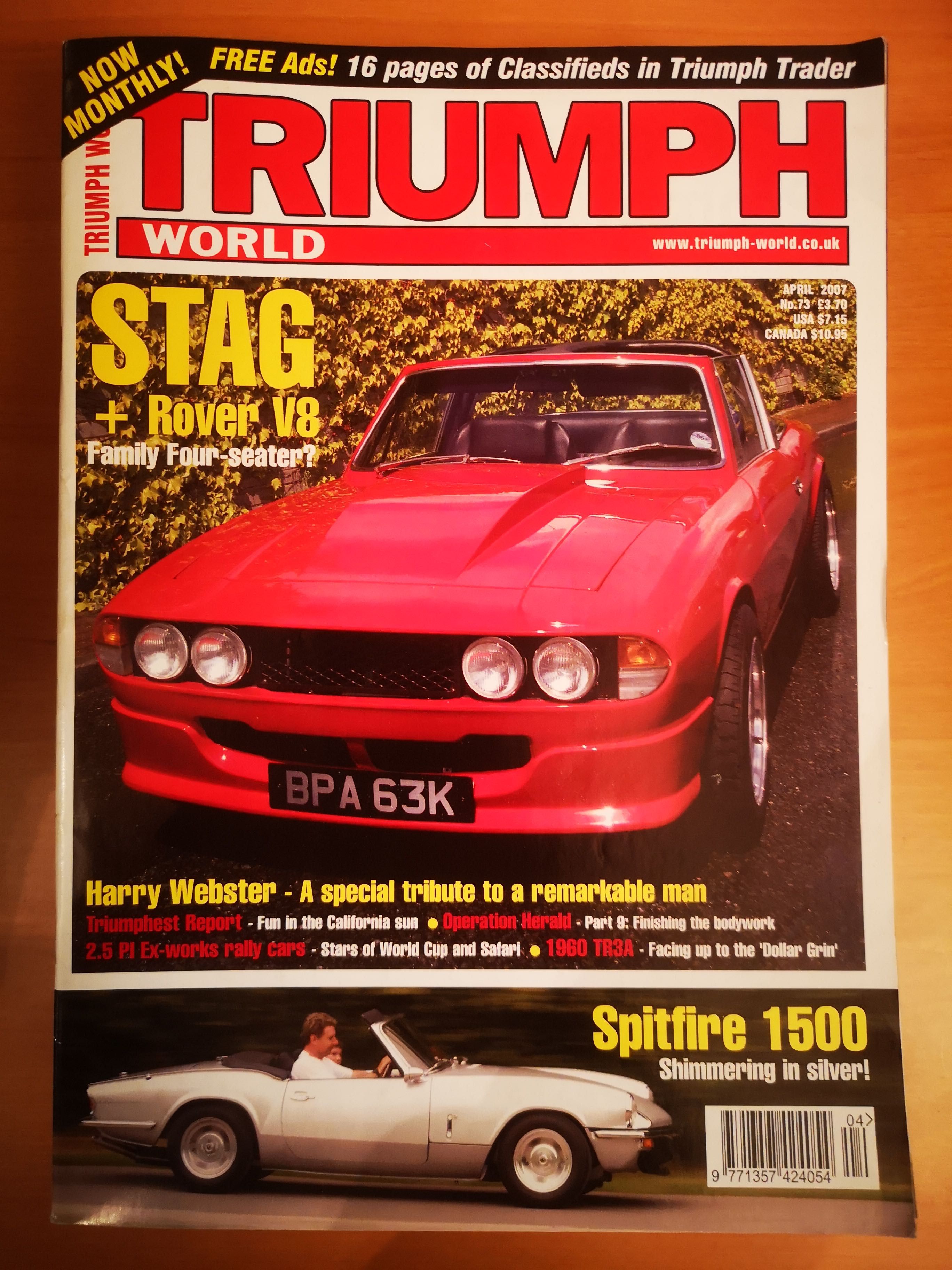 Revistas de Automóveis Clássicos Triumph World