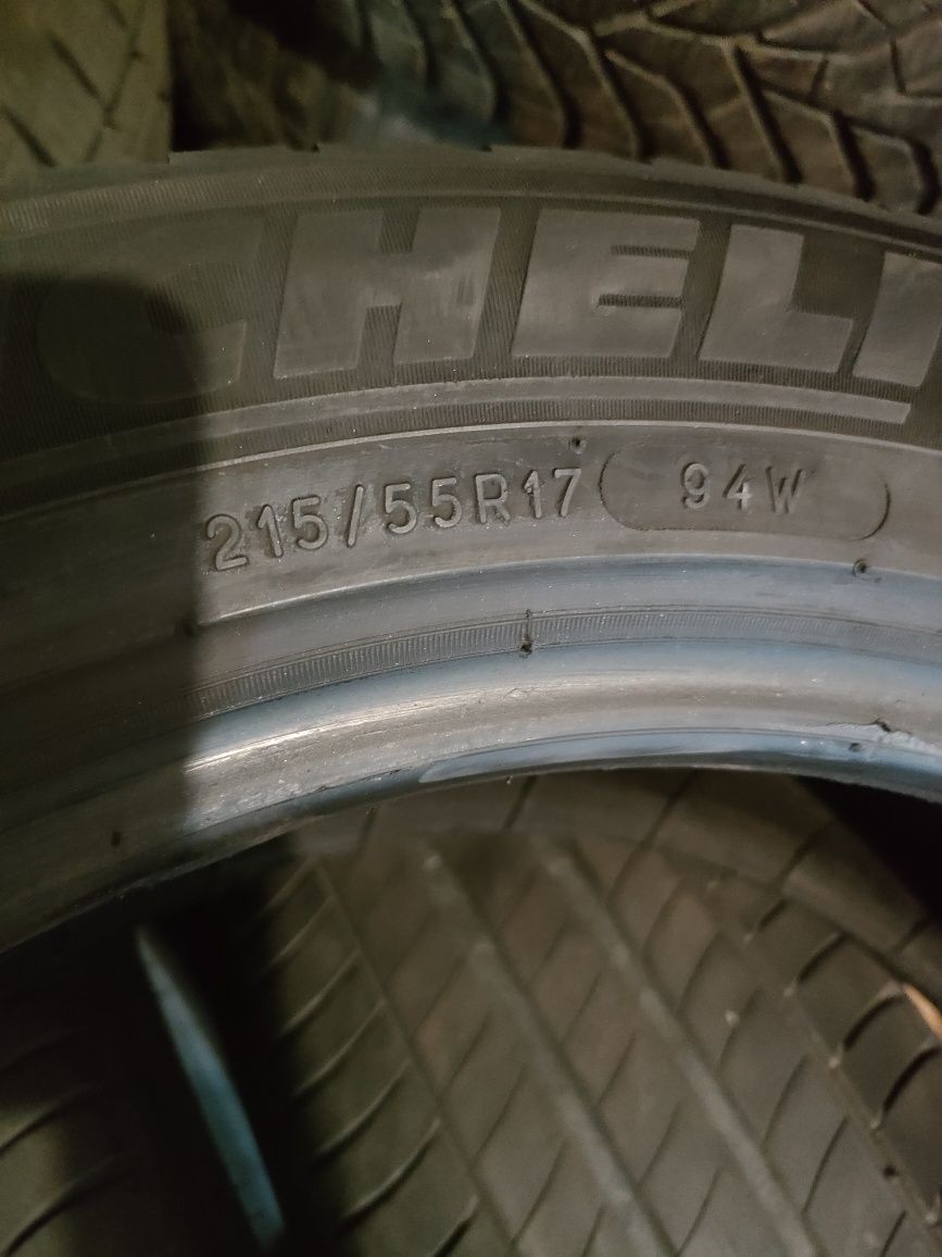 Cztery opony letnie Michelin 215/55r17 bez uszkodzeń nienaprawiane