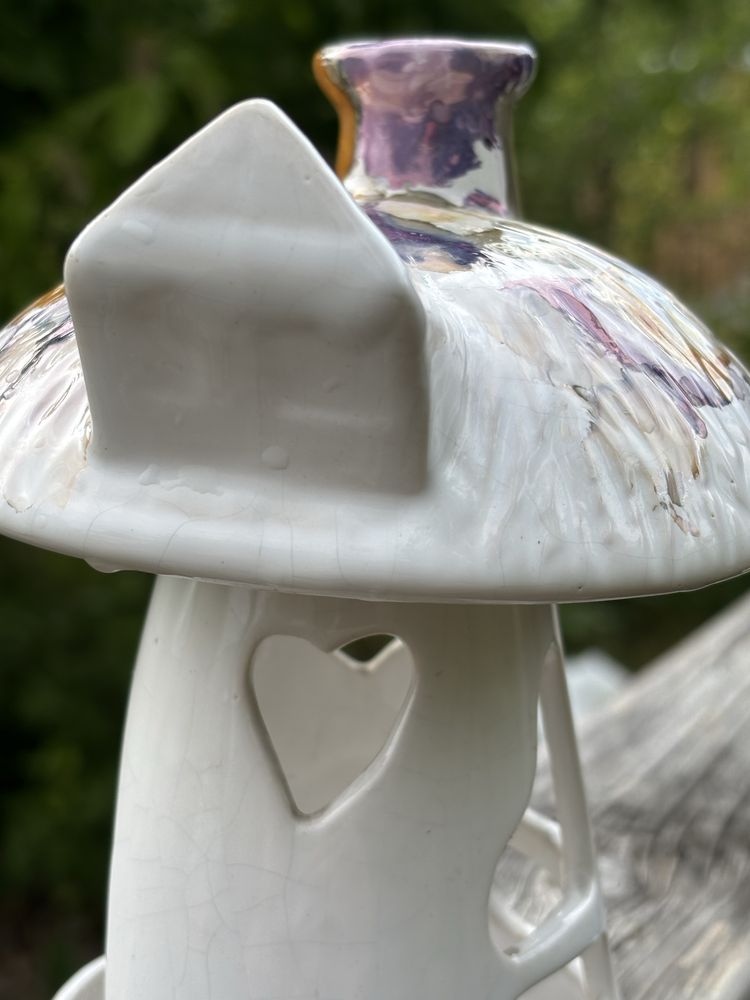 Podgrzewacz grzybek chatka kominek ceramiczny