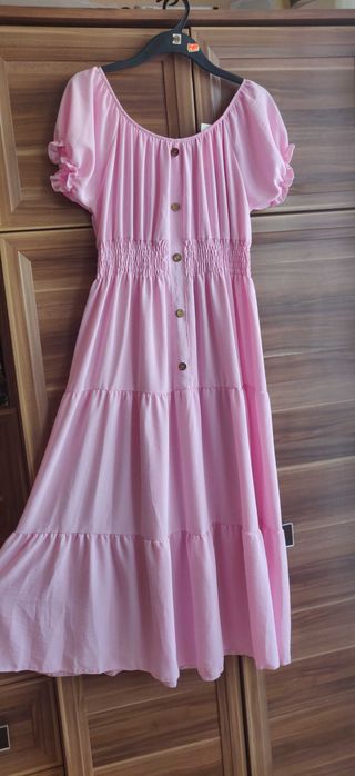 Sukienka długa z falbanka Hiszpanka r46