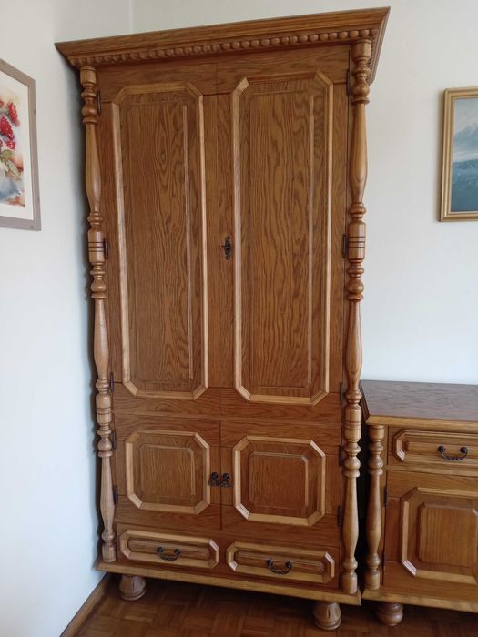 Meble dębowe zestaw 6 elementów