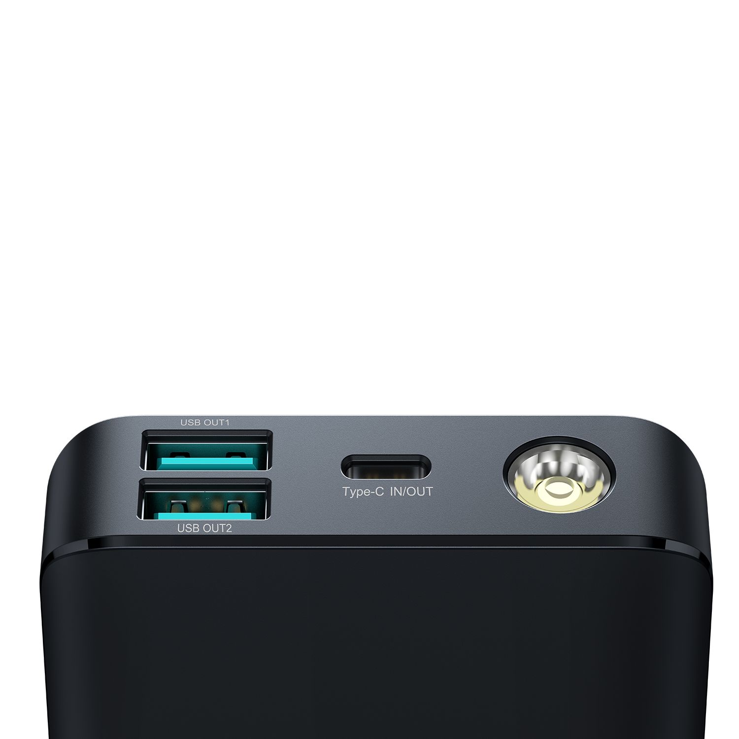 2w1 powerbank 10000mah 30w latarka led usb usb-c czarny
