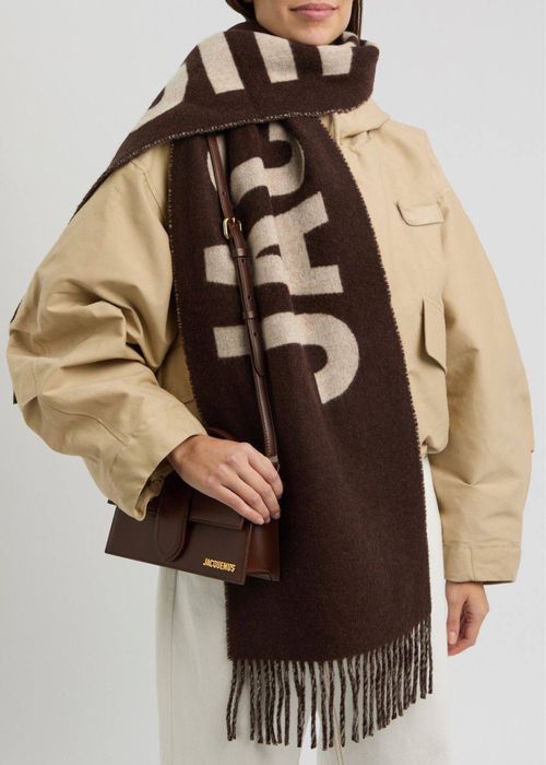 Шарф Jacquemus вовняний | коричневий, чорний