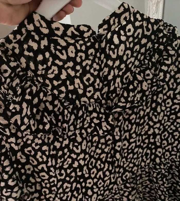 Vestido Zara preto e branco