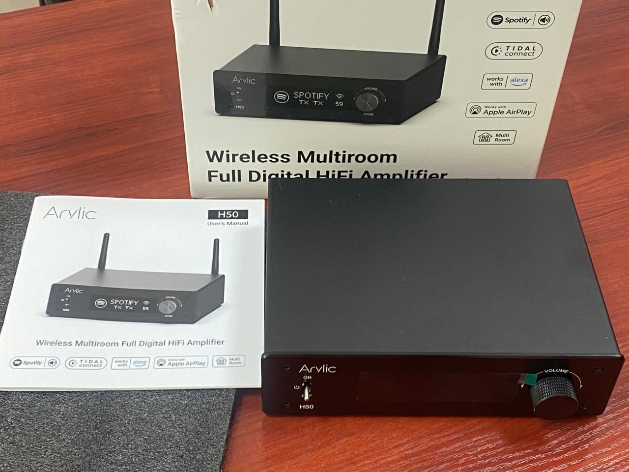 Мережевий стерео міні-підсилювач стрімер Arylic H50 Wireless