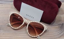 Жіночі сонцезахисні окуляри Cat Eye в смужку  GG05698 від Gucci!