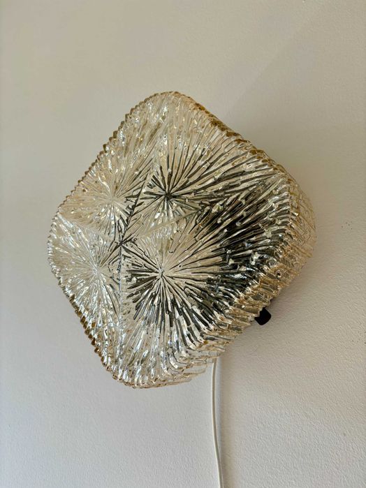 Plafon ze szkła fakturowanego, Westal, Szwecja, lata 70