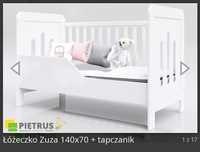 Łóżeczko dziecięce Zuza 140 na 70 z szufladą i materacem